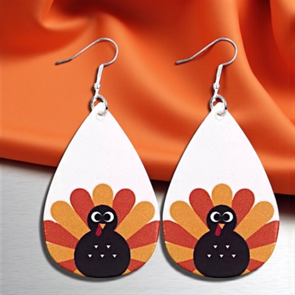 Jewelry - Turkey Trot Teardrops: Gobble Up These Festive Thanksgiving Earrings! 🦃✨NWT